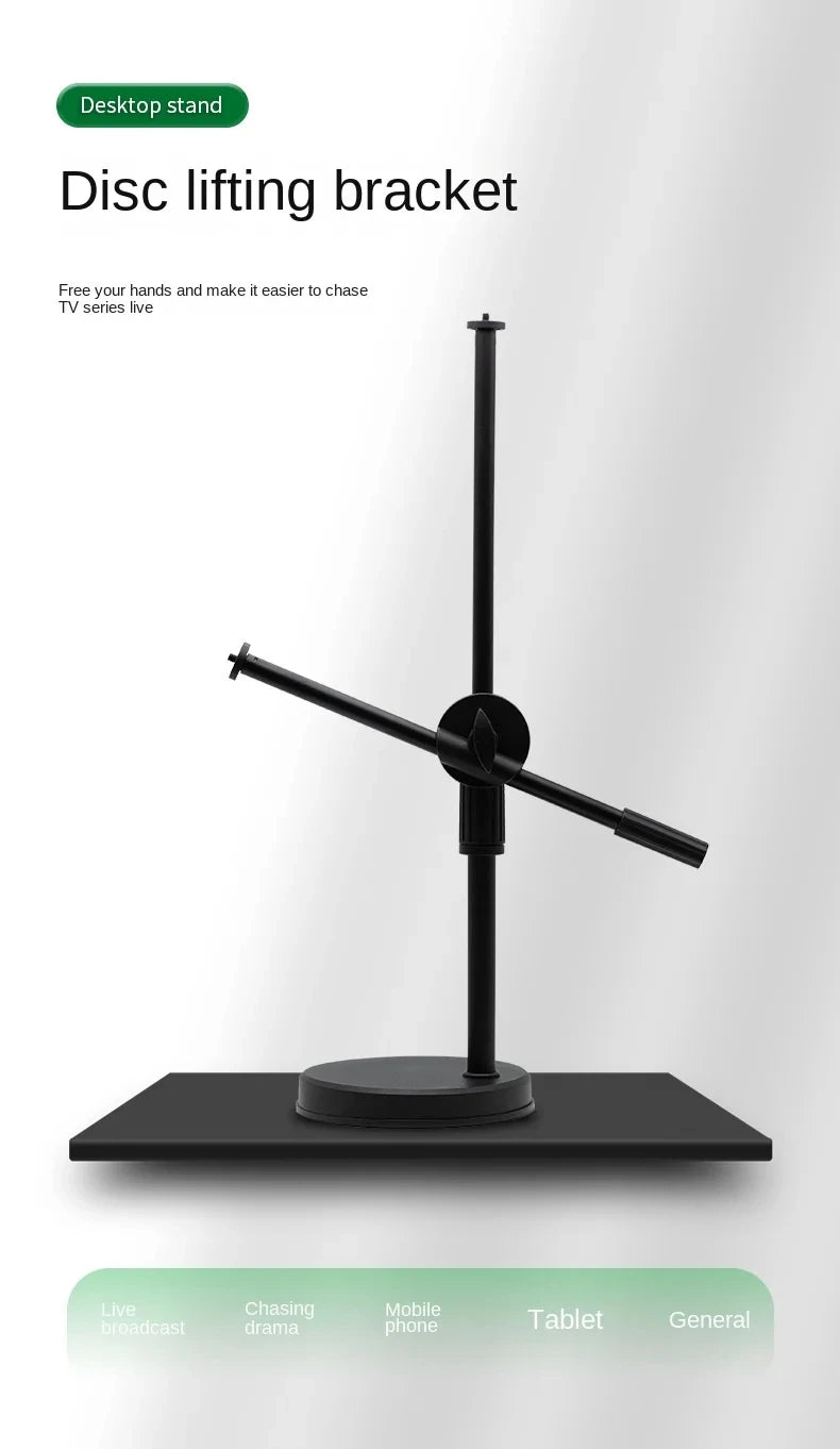 Overhead Tripod with Ring Light - Tabletop Stand & Mobile Phone Holder for Nail Art Photography