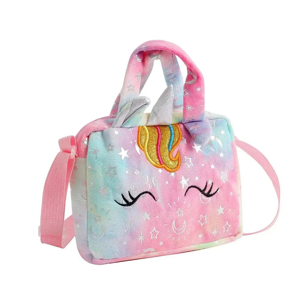 Cartoon Embroidered Satchel Bag