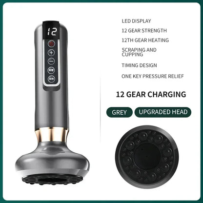 Tricolor Electric GuaSha Massager Anti-Cellulite Vacuum Suction & Slimming Therapy