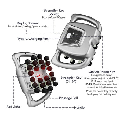 42-Head Fascia Gun High-Frequency Vibration Body Massager for Neck, Back & Waist Relief