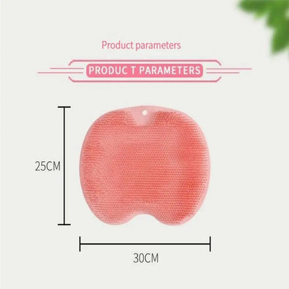 Exfoliating Shower Massage Scraper & Non-slip Bath Mat with Silicone Foot Wash Brush