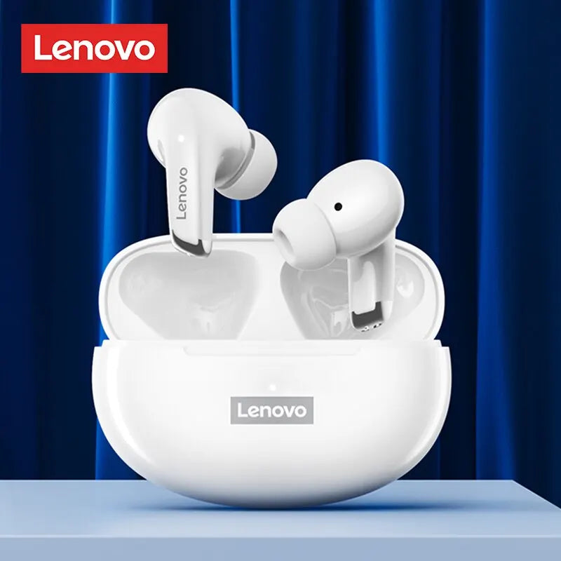 Lenovo LP5 Wireless Bluetooth Earbuds - HiFi Music, Sports Waterproof Headset with Mic for Business & Everyday Use