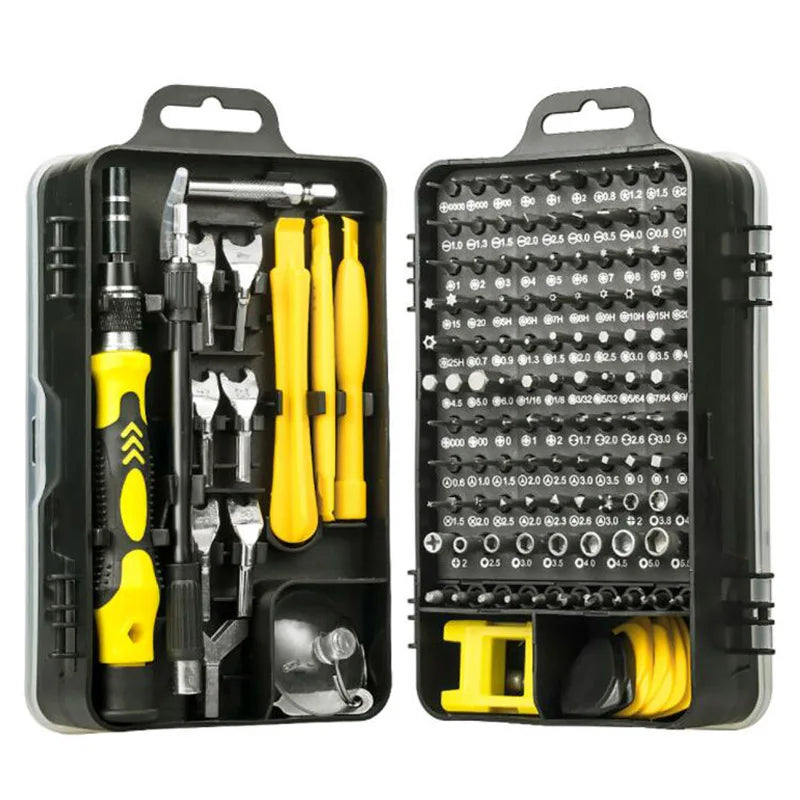 Labor-Saving Ratchet Screwdriver Set, Household Magnetic Toolbox with Torx Bits