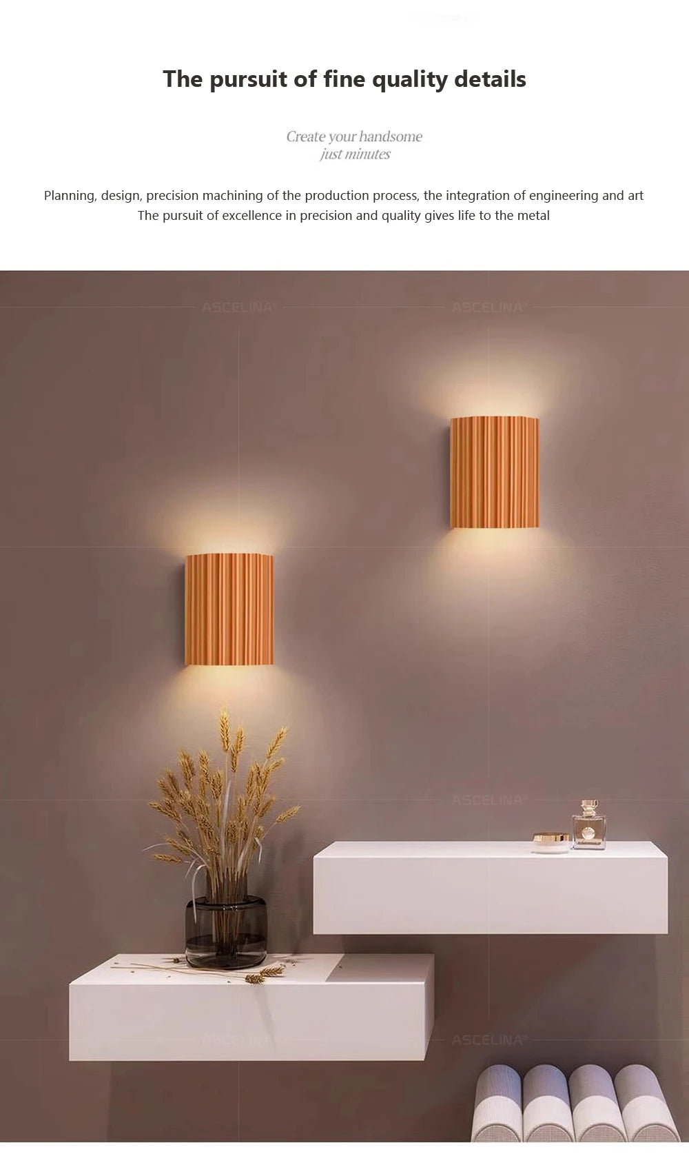Macaron LED Wall Lamp - Resin Luxury Sconce for Living Room, Bedside & Hallway Decor