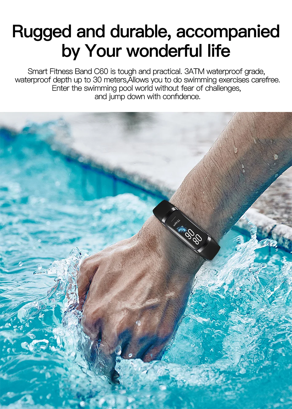LIGE AMOLED Smart Watch 2023, Men & Women Fitness Tracker, Heart Rate, Blood Oxygen Monitor, Waterproof Smart Bracelet