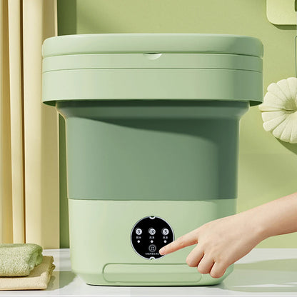 6L 11L Folding Portable Washing Machine Big Capacity with Spin Dryer Bucket for Clothes Travel Home Underwear Socks Mini Washer