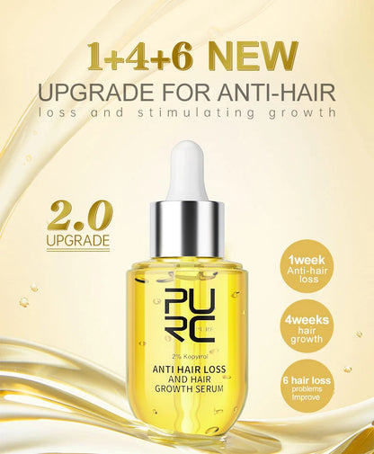 PURC Hair Growth Serum for Thinning Hair Loss Treatment Fast Regrowth Oil for Men & Women Hair Care