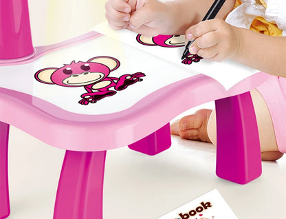 Children's LED Projector Drawing Table Toy, Educational Painting Set & Learning Board