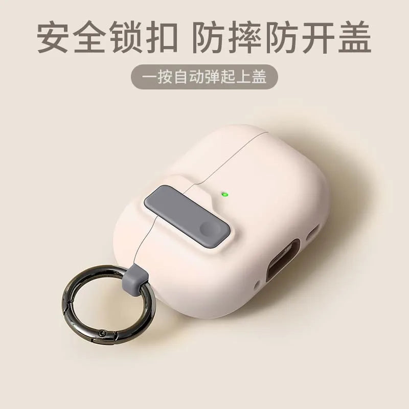 Protective Case for AirPods 4 - Luxury Shockproof Cover with Hook for AirPods Pro 2 & 3