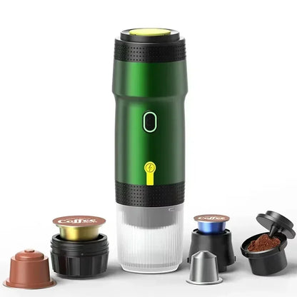 Electric Portable Coffee Machine - 3-in-1 Espresso Maker for Car, Home & Travel