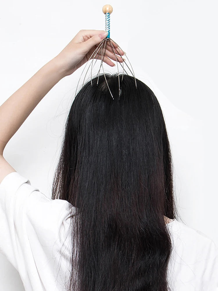 1PC Head Massager Octopus Scalp Tool - Health & Wellness Therapy for Relaxation and Relief