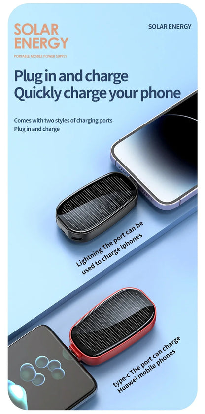 1200mAh Oneplus Solar  Key Ring Mini Power Bank