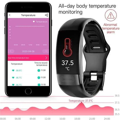 P11 Plus Smart Bracelet, EKG Smartwatch, Waterproof Activity Tracker, Heart Rate Monitor, Fitness Band for Men