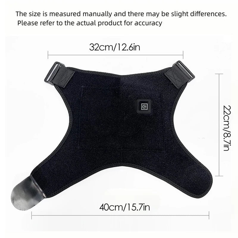 Heating Shoulder Support Belt - 3-Level Temperature Adjustment for Cold & Warm Relaxation, Dual-Sided Use