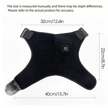 Heating Shoulder Support Belt - 3-Level Temperature Adjustment for Cold & Warm Relaxation, Dual-Sided Use