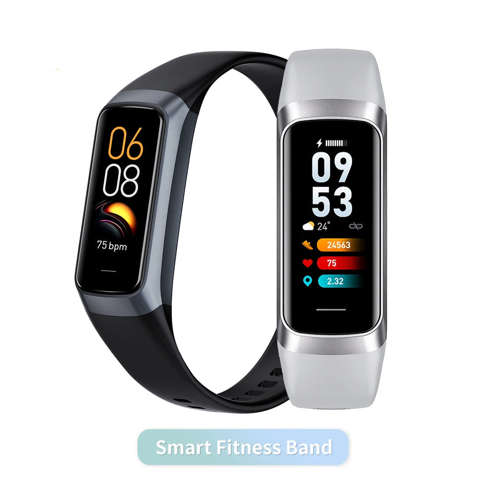 AMOLED Smartwatch with Body Temperature Monitor, Fitness Tracker, 3ATM Waterproof, for Men & Women, Compatible with IOS/Xiaomi