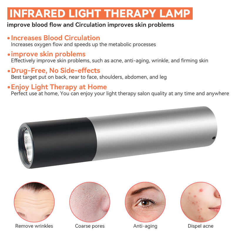 Portable Red Light Therapy LED Lamp for Pain Relief and Skin Care