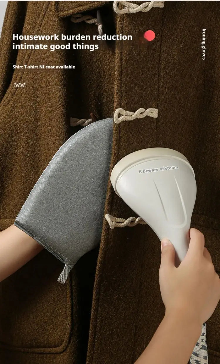 Fabric Handheld Ironing Board & Insulated Ironing Gloves for Home Use