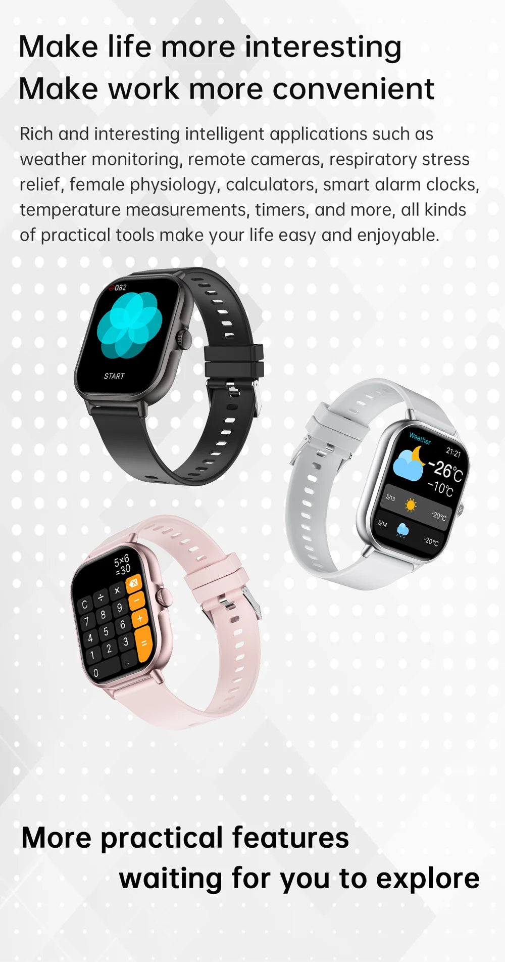 2025 2.01'' Smart Watch, Bluetooth Call, Music Player, Fitness Tracker, Sport Waterproof Watch for Men & Women, iPhone/Android