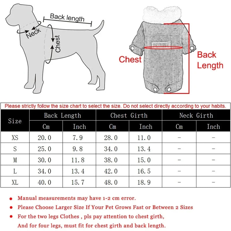 Winter Warm Dog Clothes – Fleece Jacket & Coat for Small to Medium Dogs & Cats
