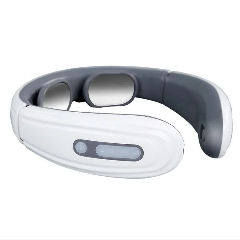 Electric Neck & Shoulder Pulse Massager 4-Head TENS Magnetic Heating for Pain Relief