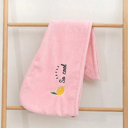 Embroidery Style Hair Drying Cap - Coral Fleece Thickened Towel, Quick Drying Shower Cap for Women