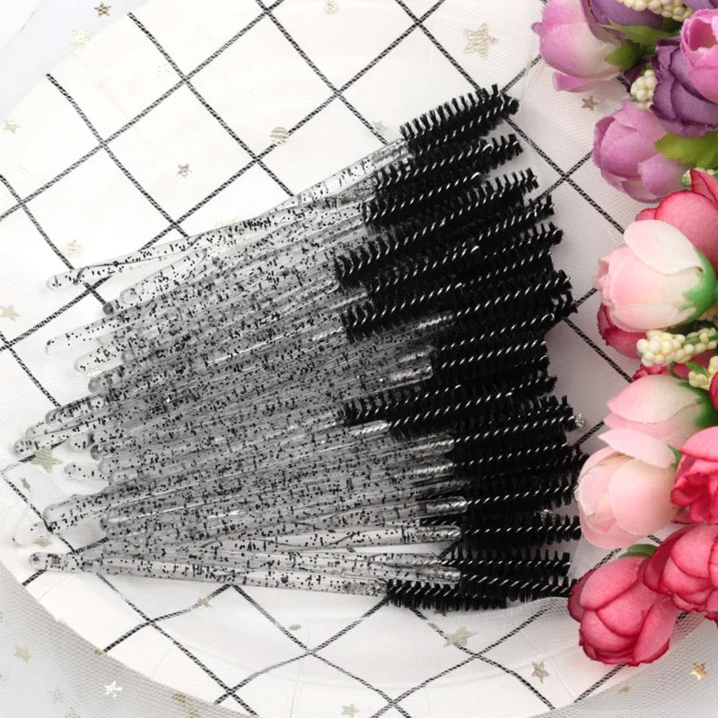 CNK Disposable Eyelash Brushes – 5/50 Pcs Mascara Wands Applicator Spoolers for Makeup