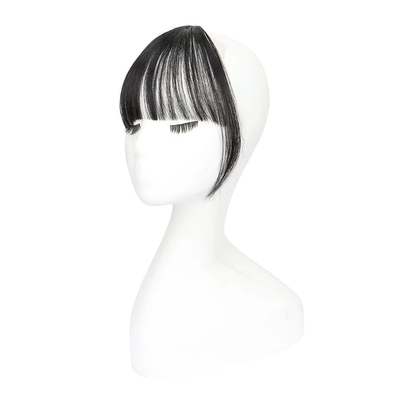 Synthetic Invisible Air Bangs Hair Extension for Women - Black & Brown