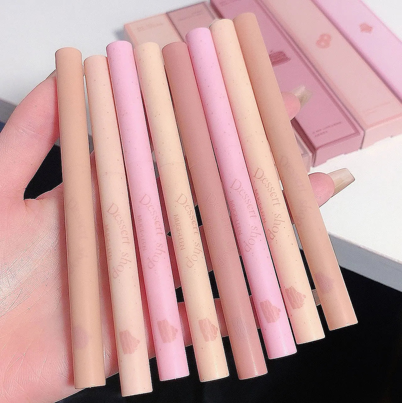 Dessert Lip Liner – Automatic Rotating Waterproof & Long-Lasting Lipstick Pen