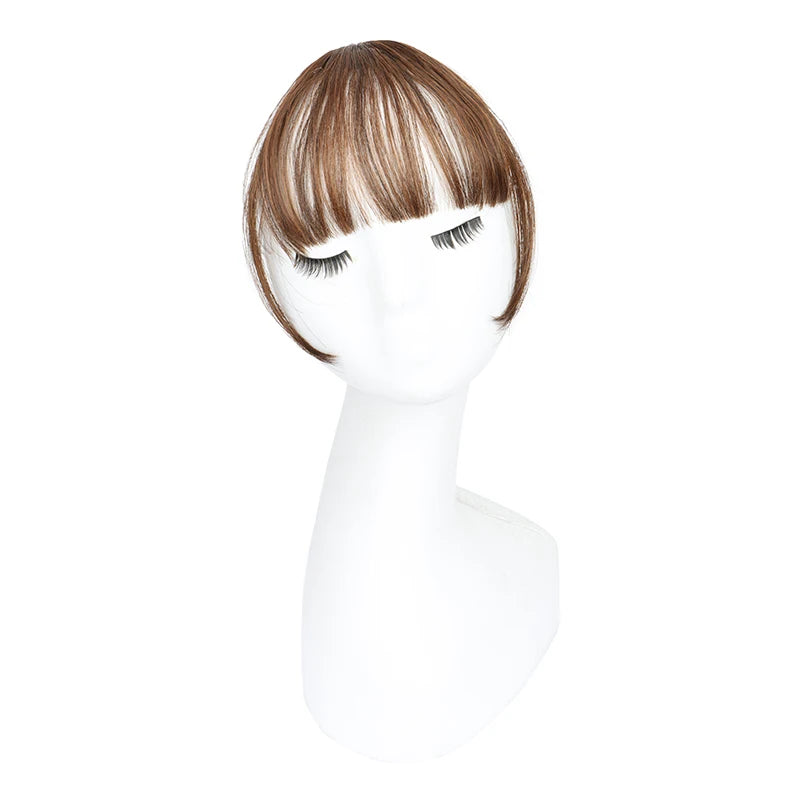 Synthetic Invisible Air Bangs Hair Extension for Women - Black & Brown