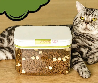 Sealed Cat & Dog Food Storage Bucket – Dry & Moisture-Proof Pet Snack Container