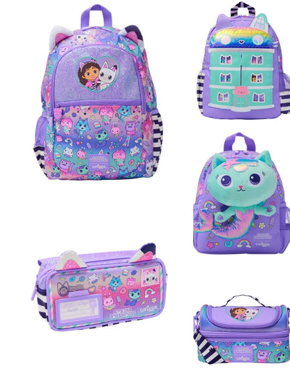 New Australia Genuine Smiggle School Bag Set for Girls with Pencil Box, Water Cup & Meal Bag