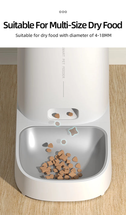 ROJECO Smart WiFi Automatic Cat Feeder – Remote Control Dry Food Dispenser for Cats & Dogs