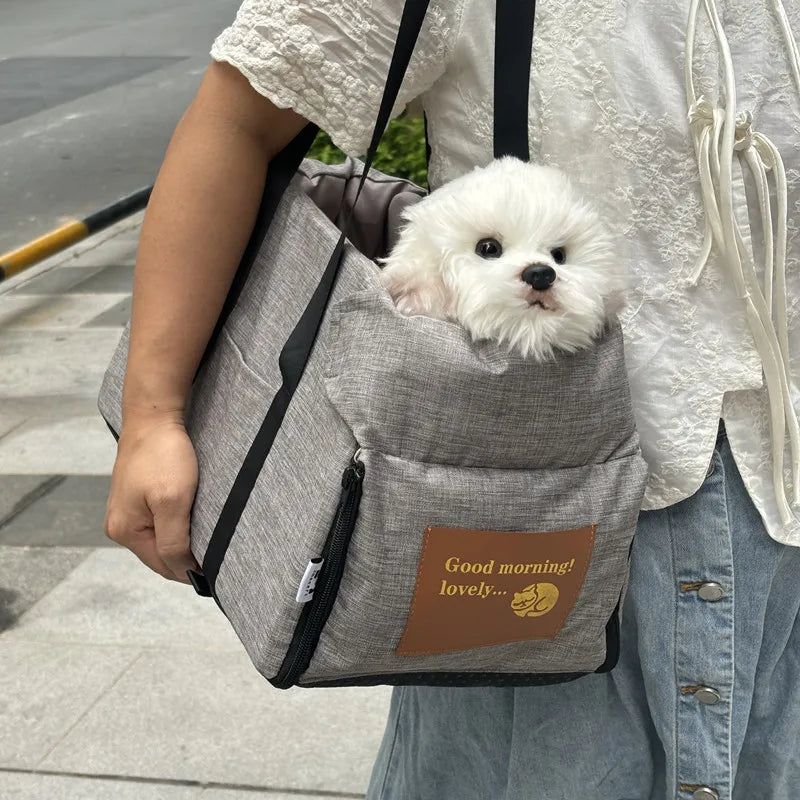 Portable Dog Car Seat Bed – Safety Travel Carrier for Small Dogs & Cats