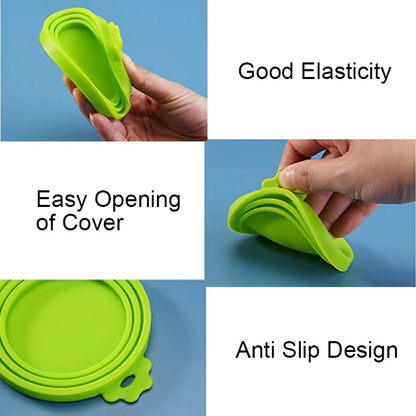 Reusable Pet Food Can Cover & Spoon Set – Portable Storage Lid for Dogs & Cats