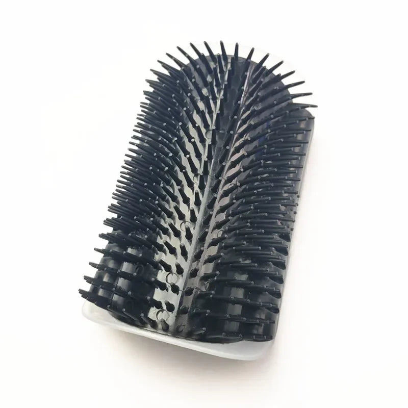 Cat Self-Groomer with Catnip Wall Corner Massage Comb Soft Face Rubs Pet Grooming Tool