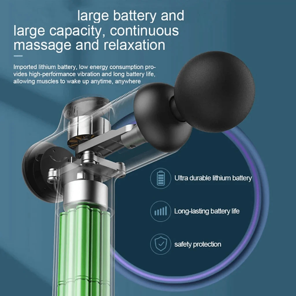 Portable Fascia Gun Vibration Massage Gun for Deep Muscle Relaxation & Fitness Slimming