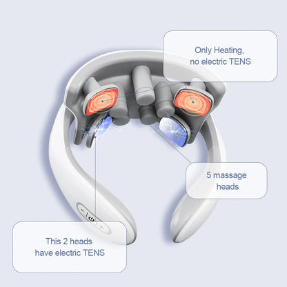 TENS Pulse Wireless Back & Neck Massager - Smart Heating Pain Relief for Shoulders & Muscles