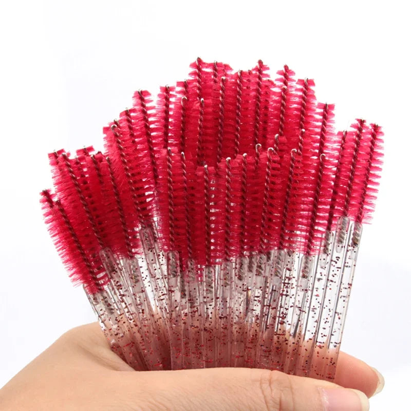 CNK Disposable Eyelash Brushes – 5/50 Pcs Mascara Wands Applicator Spoolers for Makeup