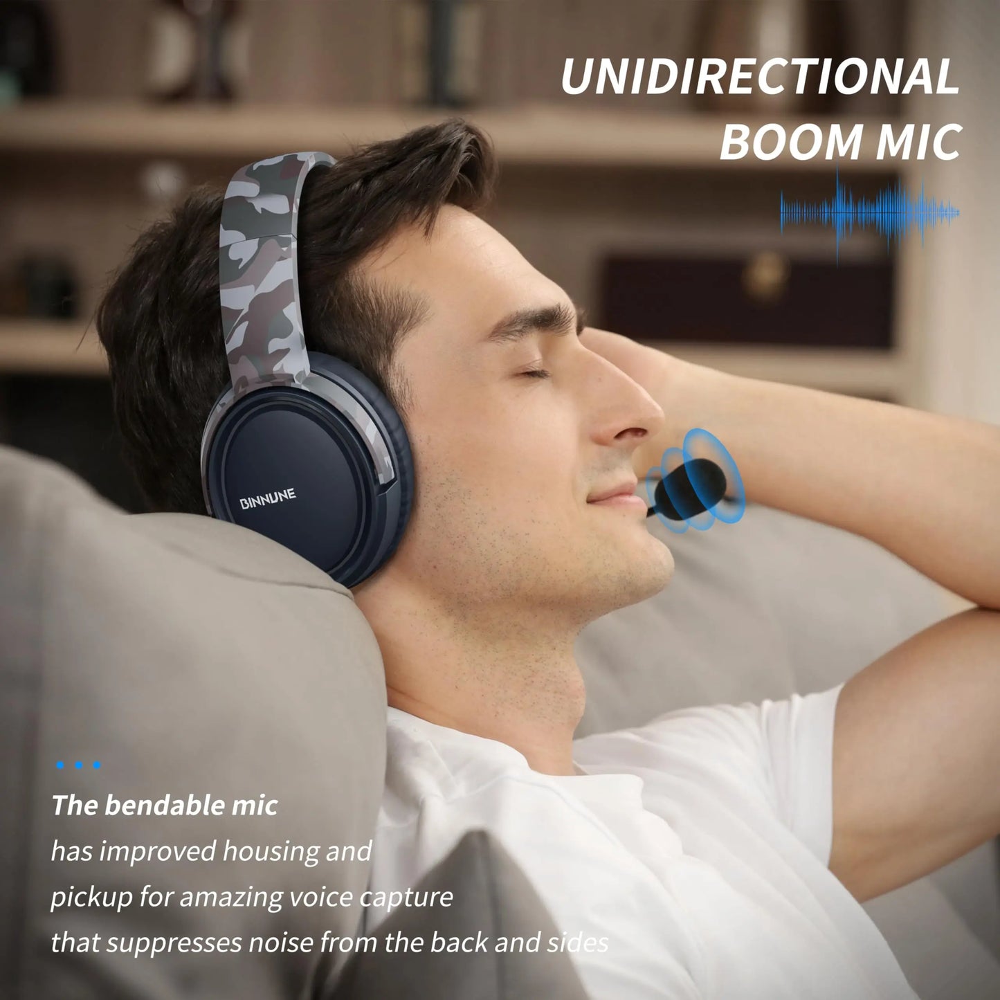 BINNUNE BG02 Gaming Headset with Mic for PS4/PS5/Xbox Series/One, PC, Switch Wired Gaming Headphones