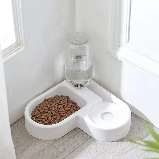 Automatic Dual-Use Pet Bowl for Drinking & Feeding Moisture-Proof Multi-Functional for Cats & Dogs