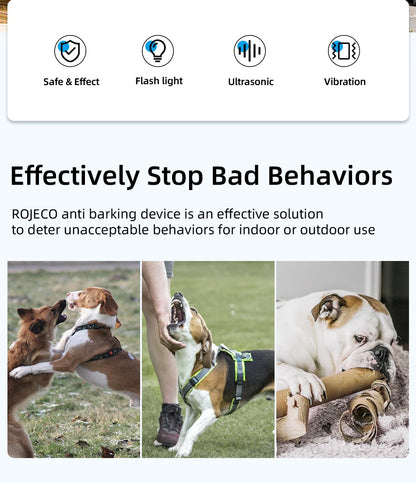 2-in-1 Ultrasonic Dog Repeller & Training Device with Flashlight