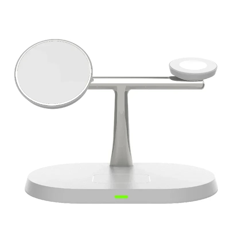 3-in-1 30W Magnetic Wireless Charger Stand - Fast Charging Station for MagSafe iPhone 12-16, AirPods Pro, and Apple Watch 8/7
