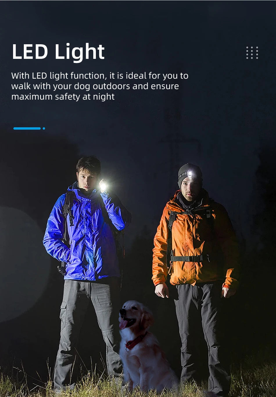2-in-1 Ultrasonic Dog Repeller & Training Device with Flashlight
