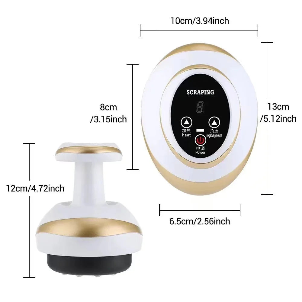Home Electric Guasha Scraping Massage Cupping Body Massager with Suction & Heating Fat Burner