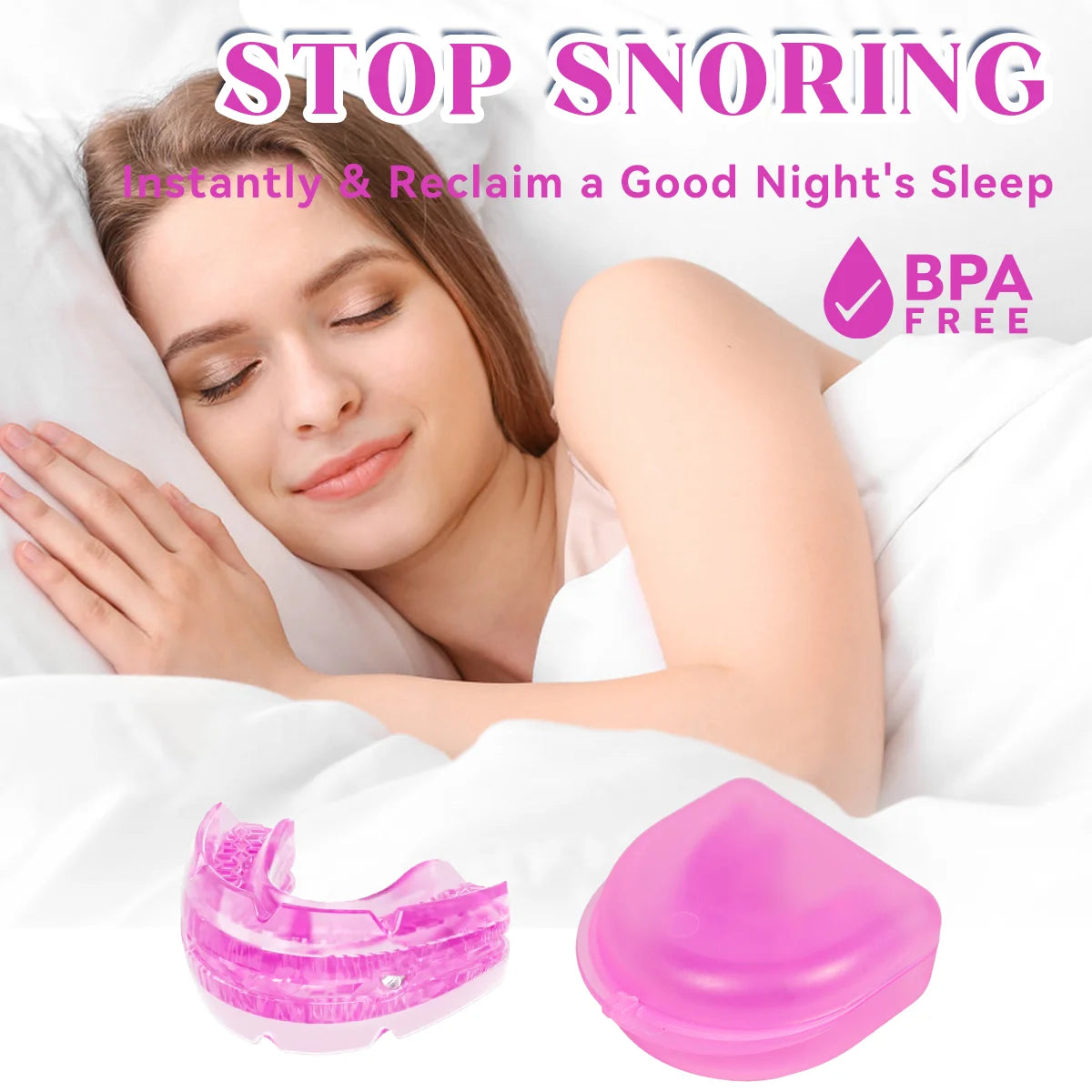 Anti Snore Bruxism Mouth Guard Sleep Aid Apnea Device