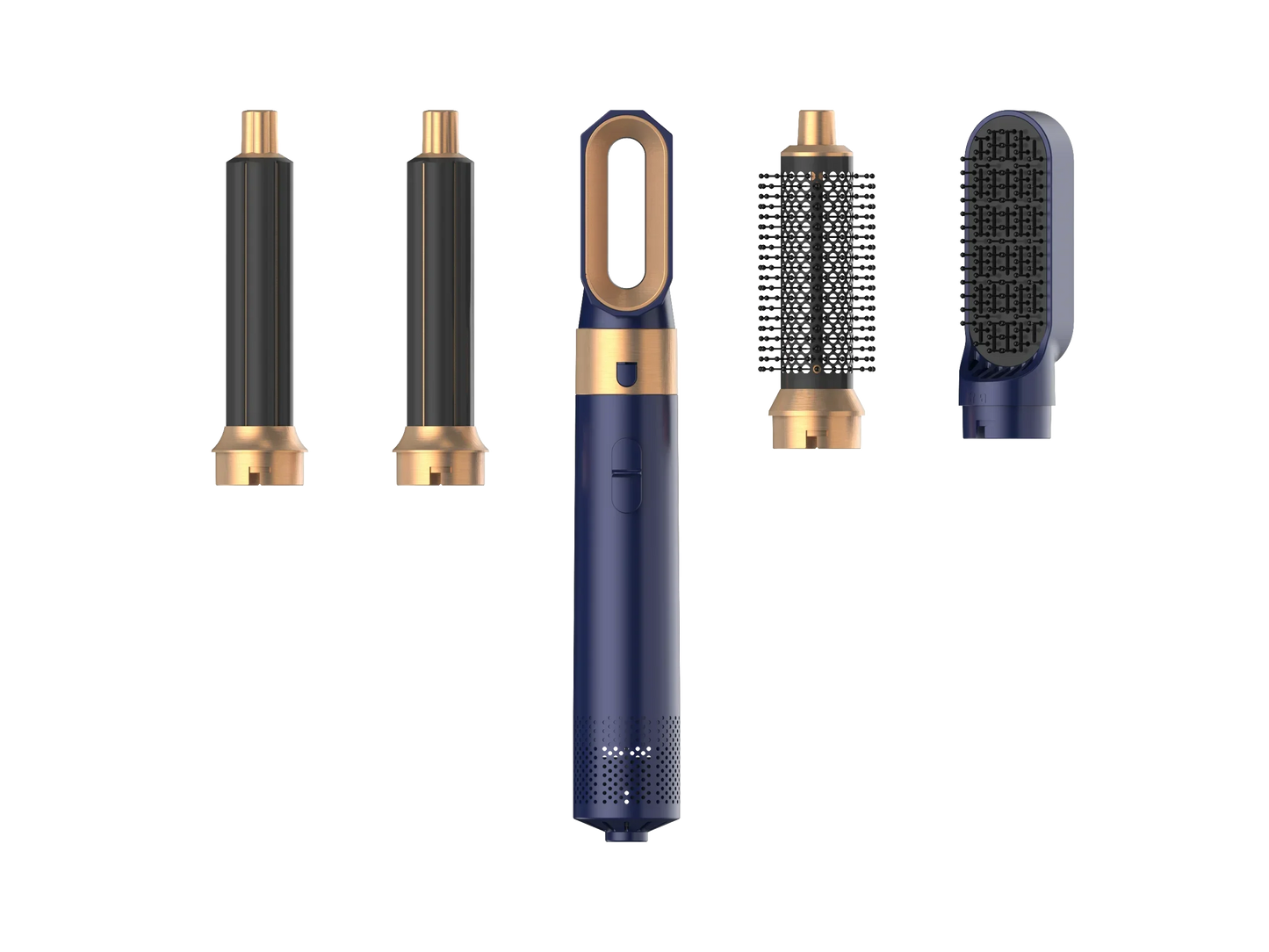 5-in-1 Low Noise Hair Styler - Professional Hair Curling, Straightening, Drying Hot Air Brushes, 1000W