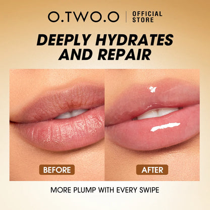 O.TWO.O Lip Oil Gloss – Moisturizing Lip Plumper, Non-Sticky Glossy Glitter Tint & Balm