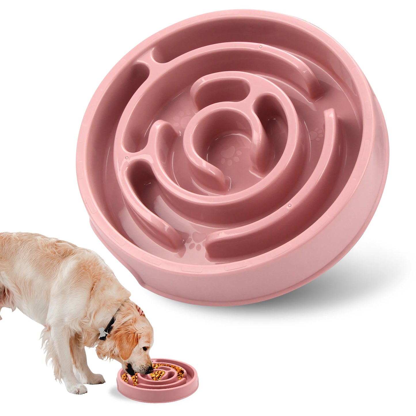 Non-Slip Pet Dog Slow Feeder Bowl – Anti-Gulping Eco-Friendly Dish for All Dog Sizes