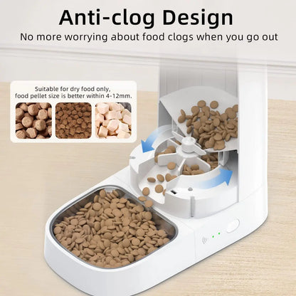 ROJECO Smart WiFi Automatic Cat Feeder – Remote Control Dry Food Dispenser for Cats & Dogs
